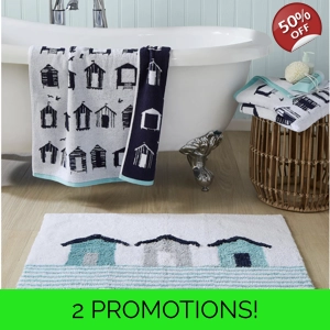 Beach Huts 550GSM Blue