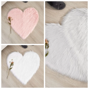 Heart Faux Sheepskin Fur Rug (3 colours)
