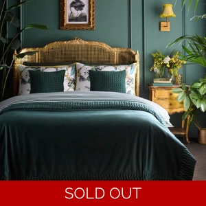 Laurence Llewelyn-Bowen™ Siena Bottle Green Velvet Throw
