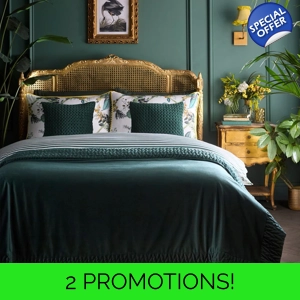 Laurence Llewelyn-Bowen™ Siena Bottle Green Velvet Throw