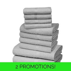 10pc Towel Bale Silver