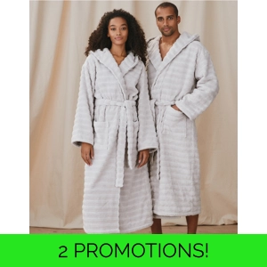 Rib Hydrocotton Bathrobe Grey