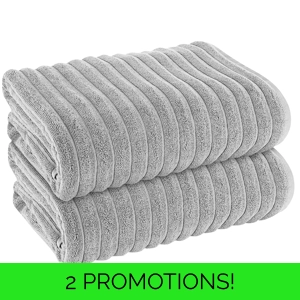 Rib HydroCotton 600GSM Jumbo Bath Sheets Grey