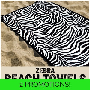 Zebra 6ft Beach Towel