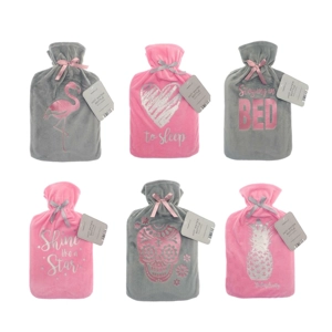 Foil Print Soft Fleece Hot Water Bottle