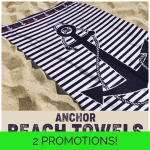 Anchor 6ft Beach Towel