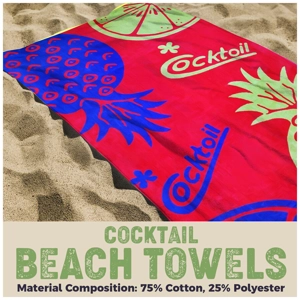 Cocktail 6ft Beach Towel
