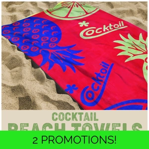 Cocktail 6ft Beach Towel