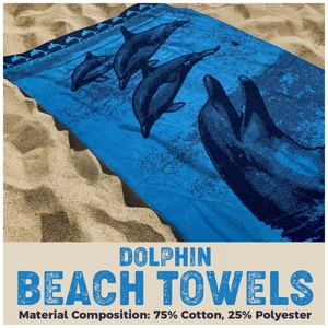 Dolphin 6ft Beach Towel