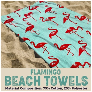 Flamingo 6ft Beach Towel