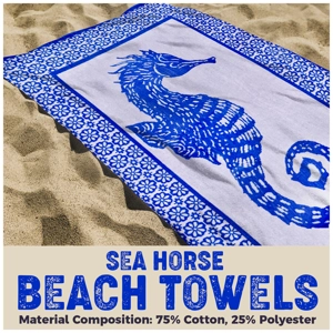 Sea Horse  6ft Beach Towel