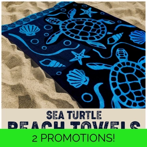 Sea Turtle  6ft Beach Towel
