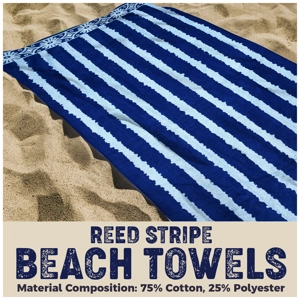 Reed Stripe 6ft Beach Towel