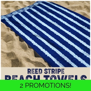 Reed Stripe 6ft Beach Towel