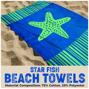 Star Fish 6ft Beach Towel