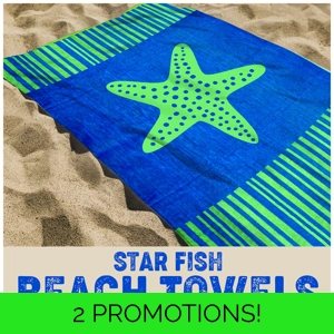 Star Fish 6ft Beach Towel