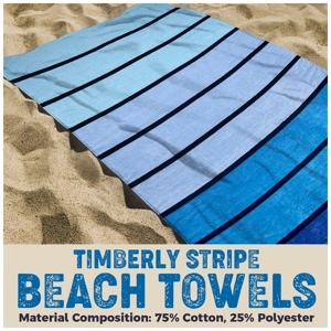 Timberley Blue 6ft Beach Towel