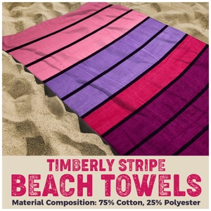Timberley Pink  6ft Beach Towel