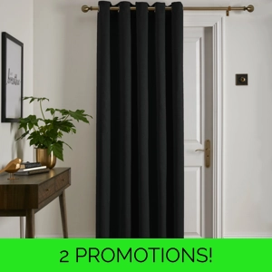 Strata Door Curtain Black