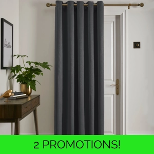 Strata Door Curtain Charcoal