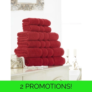 Zero Twist Towels Red