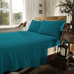 TEAL BRUSHED COTTON SHEETS