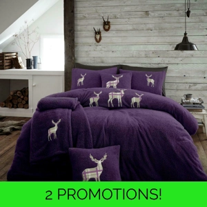 Teddy Tartan Stag Purple