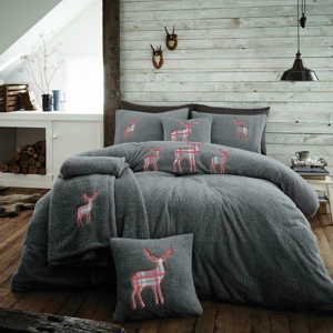 Teddy Tartan Stag Charcoal