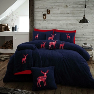 Teddy Tartan Stag Navy