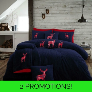 Teddy Tartan Stag Navy