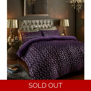TEDDY FLEECE FOIL STARS PURPLE