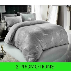 Foil Unicorn Teddy Fleece Grey