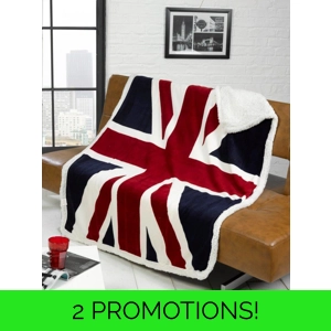 Union Jack Sherpa Throw