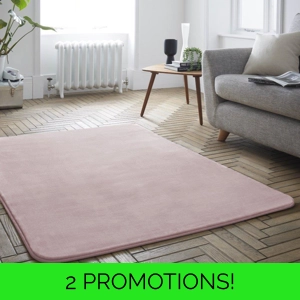 BLUSH PINK VELVET RUG