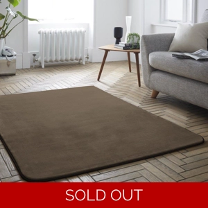 MINK BROWN VELVET RUG