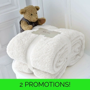 TEDDY FLEECE THROW WHITE