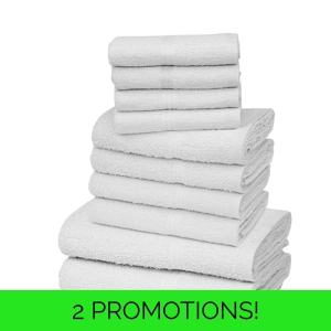 10pc Towel Bale White