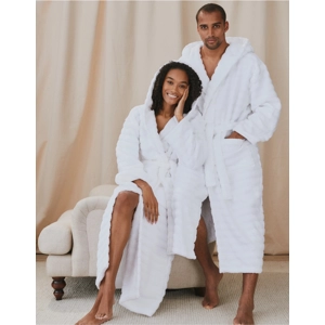 Rib Hydrocotton Bathrobe White