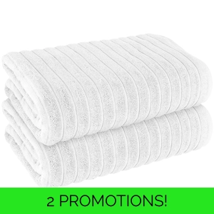 Rib HydroCotton 600GSM Jumbo Bath Sheets White