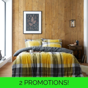 Tartan Teddy Fleece Ochre