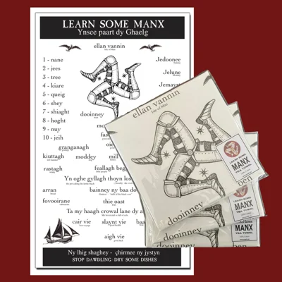 "Learn Manx" Tea Towel