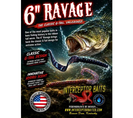 6" Ravage Ribbon Tail