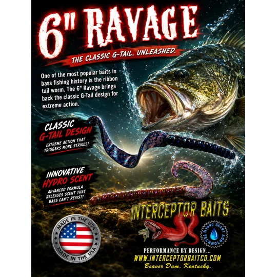 6" Ravage Ribbon Tail