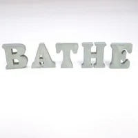 Dolls House BATHE Word Blue Letters 1:12 Scale Bathroom Mi..