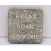 Dolls House Bathroom Relax Soak Unwind Sign 1:12th Scale Black Wall Decor