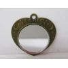 Dolls House Mirror Antique Bronze Colour Heart Shape 1:12th Scale