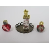 Dolls House Miniature 3 Perfume Ornament Bottles and Tray 1:12th Scale