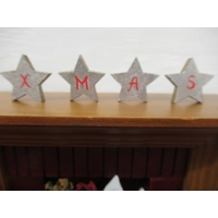 Dolls House Christmas Xmas Silver Stars 1:12th Scale Decoration