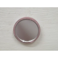 Dolls House Miniature Mirror Vintage Style Pink and Silver 1:12