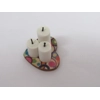 Dolls House Candles on a Heart Shape Wooden Stand 1:12 Scale